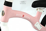 Детский беговел RiverToys HB-001 (розовый) 12 дюймов, подсветка колёс, фото 3