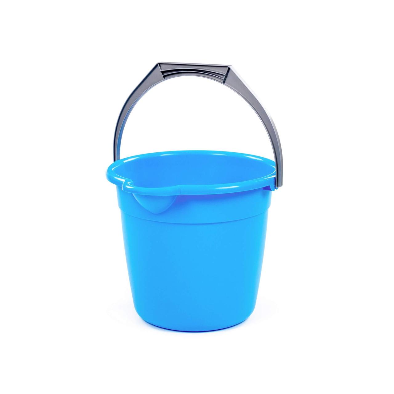 Ведро 10л со сливом голубое