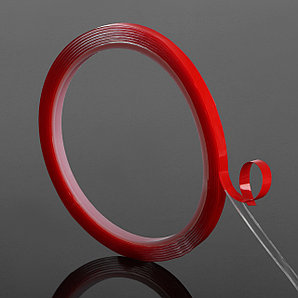 Клейкая лента TORSO, прозрачная, двусторонняя, акриловая, 4ммх2м 3442537