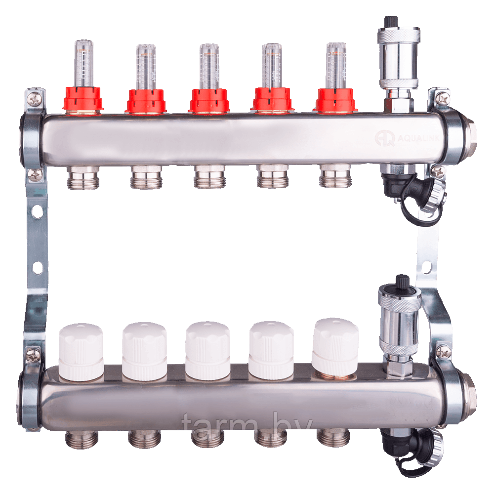 Коллекторная группа 5 выходов AQUALINK в сборе с расходомерами