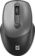 Беспроводная мышь Defender Feam MM-296, 4 кнопки, 800-1600dpi, оптическая, бесшумная, серая