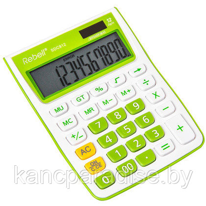 Калькулятор Rebell-BDC912ВХ, 12-разрядный, арт.RE-SDC912GR BX