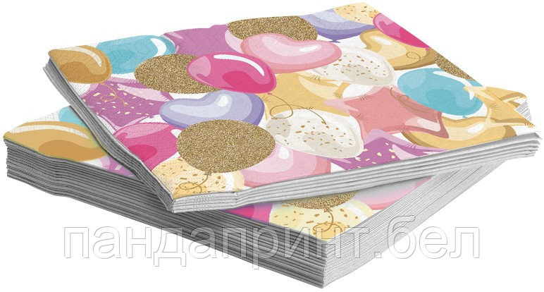 Салфетки Праздничные шарики 33х33 см, 20 шт (арт.6015043)