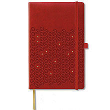Записная книга IVORY в линейку 13х21 см SPYDER WEB красный