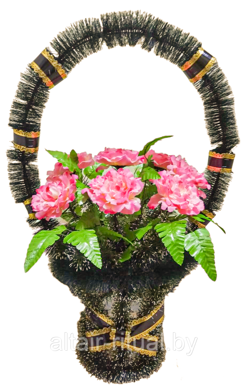 Корзина ритуальная К-3 Пион h-80 см