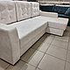 Диван Магнат угловой в ткани Витторио белый, фото 2