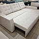Диван Магнат угловой в ткани Витторио белый, фото 4