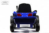 Детский электромобиль трактор-погрузчик RiverToys T333TT (синий), фото 6