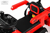 Детский электромобиль RiverToys K009AM (красный) Трактор с ковшом, родительской поворотной ручкой, фото 5