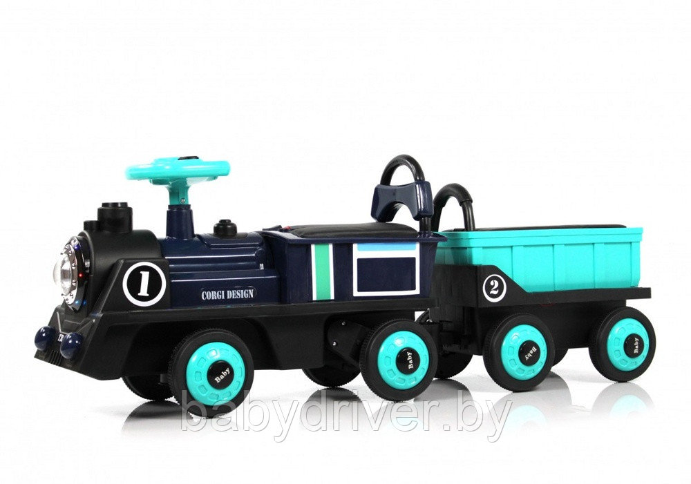 Детский электромобиль RiverToys K008AM (синий)