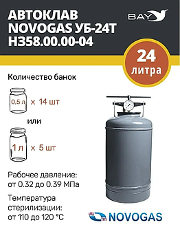Автоклав консерватор стерилизатор NOVOGAS 24 л с температурой
