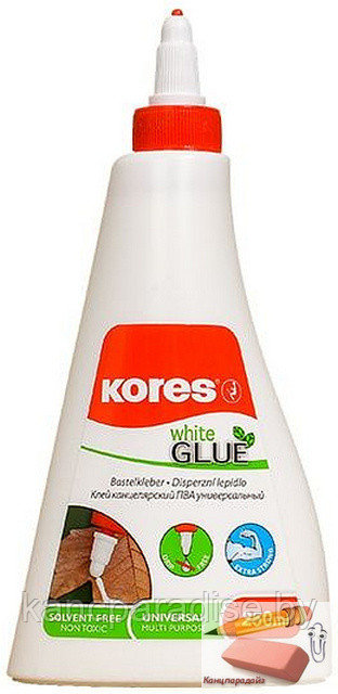 Клей ПВА Kores White Glue, 250 грамм, с дозатором, арт.75826.05