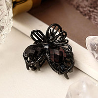 Краб для волос Черный ажур бабочка, 2,3 см 3516948