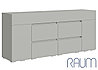 Комод-трансформер RAUM КМ-001 - Шиншилла Серая/Дуб Бурбон (МК Стиль), фото 3