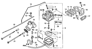 Прокладка  карбюратора на коллектор Honda BF5 17151-ZV1-850, фото 2