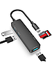 Адаптер-переходник USB-хаб Profit Type-C to USB Hub (5in1) USB3.0 / 2xUSB 2.0 / SD / TF YC-909C, фото 3