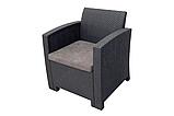 Диван трёхместный b:rattan Arizona, цвет антрацит/венге, фото 10