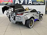 Детский электромобиль RiverToys G007GG (серый) BMW Двухместный, фото 6