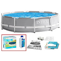Набор!!! Каркасный бассейн Intex 305x76см, с тентом и альгитинн, арт. 26700 в наборе
