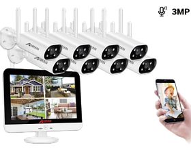 Комплект видеонаблюдения на 8 камер Anran Wi-Fi 3MP c 13" LCD монитором ARCCTV