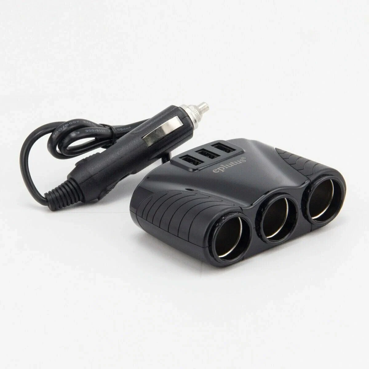 Разветвитель прикуривателя EPLUTUS FC-340 (3 розетки и 3 USB) длина кабеля 60 см