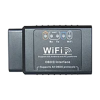 Автосканер ELM327 Wi-Fi OBD2 v1.5 - aдаптер OBDII ver1.5, с индикацией работы, черный 556883