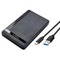 Внешний корпус - бокс SATA - USB3.1 Type-C - USB3.0 для жесткого диска SSD/HDD 2.5”, черный 556868