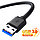 Кабель - удлинитель USB3.0, папа-папа, экранированный, 1 метр, черный 556891, фото 2
