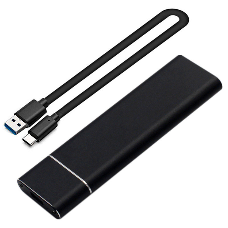 Внешний корпус - бокс для жесткого диска SSD M.2 NGFF - USB-C/USB-A, алюминий, черный 556877