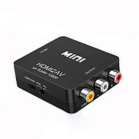 Адаптер - переходник HDMI на RCA (AV), черный 556866