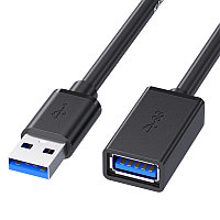Кабель - удлинитель USB3.0, папа-мама, экранированный, 5 метров, черный 556901