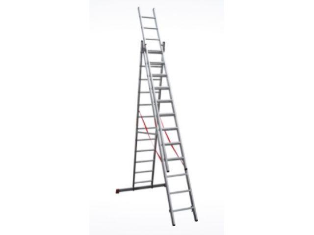 Лестница алюм. 3-х секц. 309/796/328 см 3х12 ступ. 20,2кг  NV3230 Новая Высота