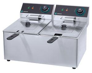 ФРИТЮРНИЦА HURAKAN HKN-FD44N (490x380x320мм, 4кВт, 220В, 9,2кг, 2 ванны емкостью 4 л)