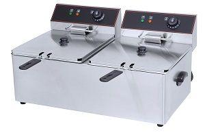 ФРИТЮРНИЦА HURAKAN HKN-FD1111N (730x445x345мм, 6,5кВт, 220В, 15кг, 2 ванны емкостью 11 л)