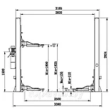 ДВУХСТОЕЧНЫЙ ЭЛЕКТРОГИДРАВЛИЧЕКИЙ ПОДЪЕМНИК TOP AVTO T4A (220V) TOPAUTO, фото 3