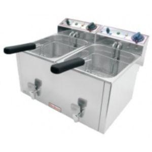 ФРИТЮРНИЦА BECKERS FR 8+8 (530x450x360 мм; 2х3 кВт; 220 В, 14+14кг/ч; 2 сетки 220х240х100 мм)