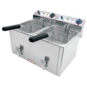ФРИТЮРНИЦА BECKERS FR 10+10 (530x490x360 мм, 2х3,3 кВт, 220 В, 16+16кг/ч, 2 сетки 220х270х100 мм)