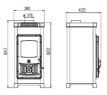 Печь-камин Plamen DORA 8 N (зеленая), фото 2