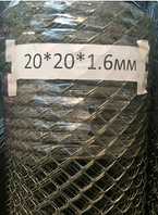 Сетка рабица оцинкованная 20*20*1,6 Проволока 1,5*10 м