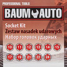 BM-4117-5MPB Baum Auto Набор головок ударных глубоких 11пр.1/2''(6-гр.), фото 3