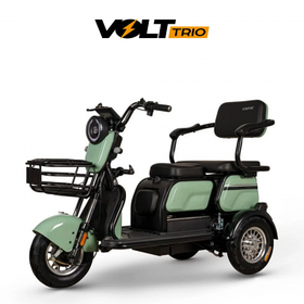 Трицикл электрический VOLT TRIO (черный, зеленый, серый)