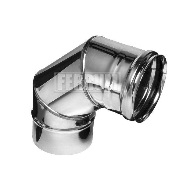 Колено (отвод) Ferrum 90° Д.115 мм (AISI 430/0,8мм) нержавеющая сталь