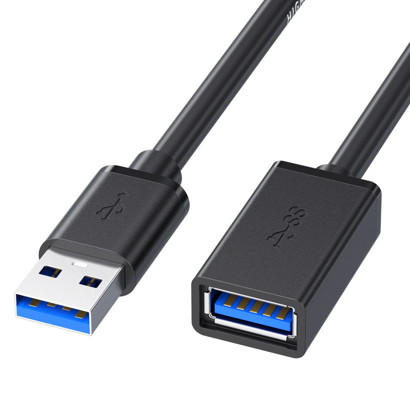 Кабель - удлинитель USB3.0, папа-мама, экранированный, 1 метр, черный 556897
