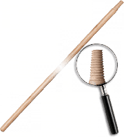 Черенок лакированный с итальян.резьбой 24*1200мм