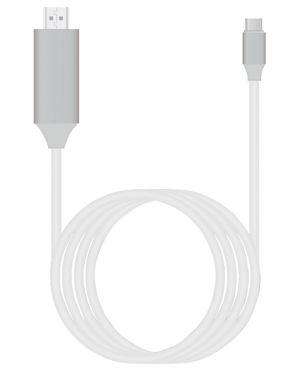 Кабель USB3.1 Type-C - HDMI, UltraHD 4K, 2 метра, белый