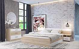 Спальня Леси - Сонома/Белый (Горизонт)