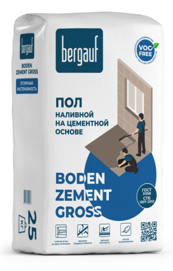 Наливной пол на цементной основе Boden Zement Gross , 25 кг