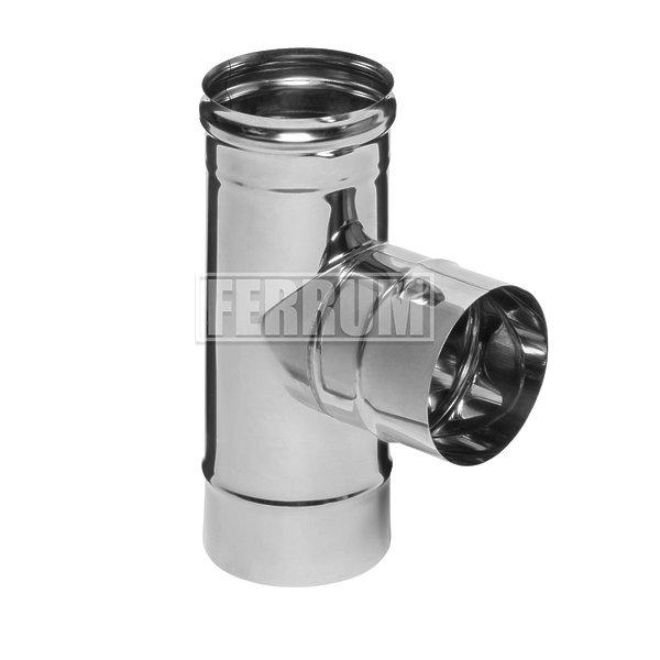 Тройник Ferrum 90° Д.150 мм (AISI 430/0,8мм) нержавеющая сталь