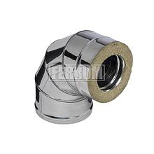 Сэндвич-колено (отвод)  Ferrum 90° Д.150х210 мм (AISI 430/0,8мм) нержавеющая сталь
