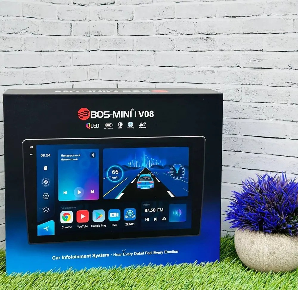 Автомагнитола Bos-Mini V08 8/128 гб 9 дюймов Sim 360